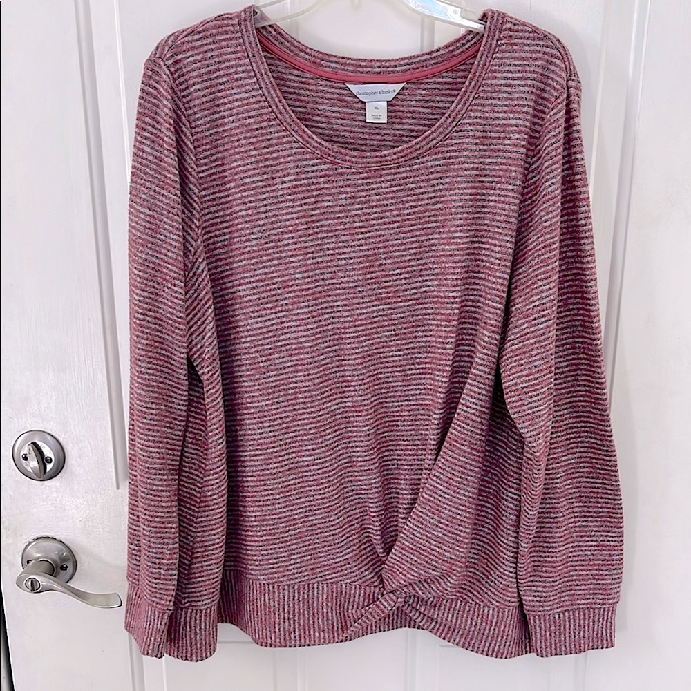 Striped Red and White Sweater